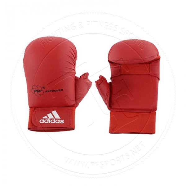 Adidas WKF Karate Glove With Thumb Red-01